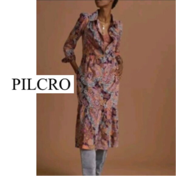 Pilcro Paisley Button Down Dress - XL - Picture 2 of 11